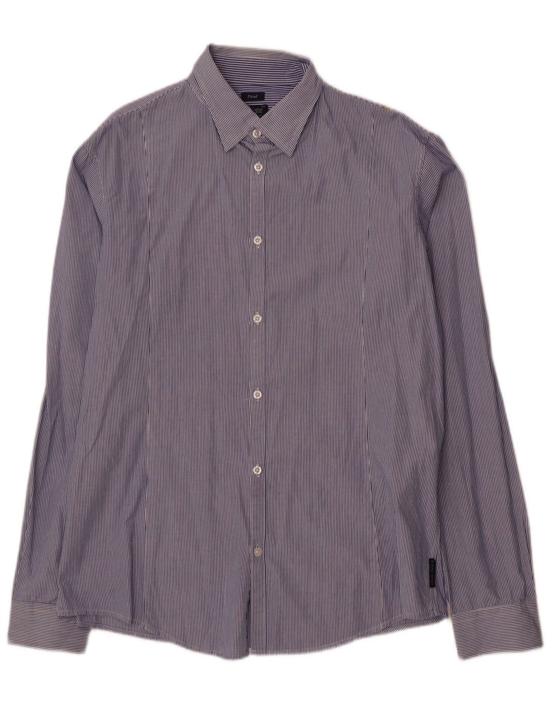 Armani Jeans muška pripijena košulja 2XL pamuk s plavim prugama