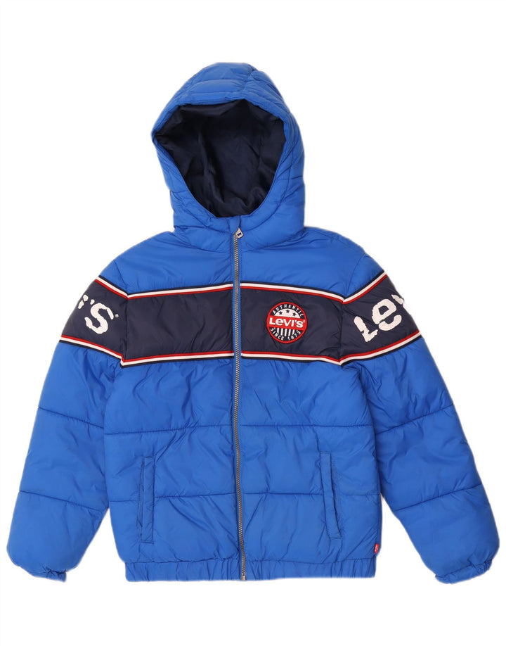 Levi's Boys grafička podstavljena jakna s kapuljačom 12-13 godina velika plava boja