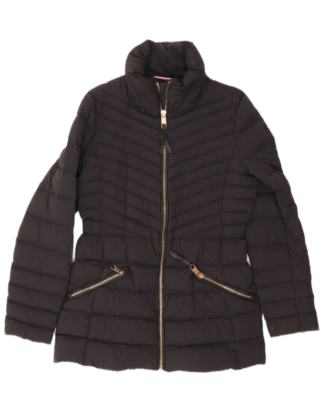Ženska podstavljena jakna Tommy Hilfiger UK 12 Srednje tamnoplavi poliamid