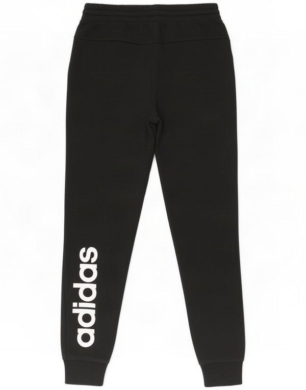 Adidas Womens Graphic Trenirka Trousers Trousers UK 8/10 Small Black Cotton
