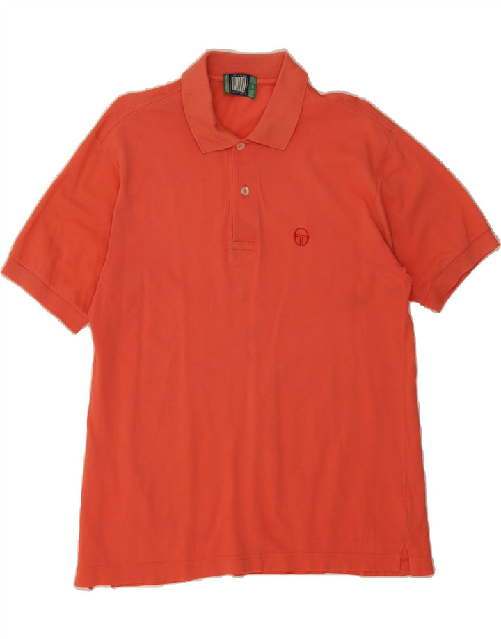 SERGIO TACCHINI Mens Polo Shirt Medium Orange Vintage Sergio Tacchini and Second-Hand Sergio Tacchini from Messina Hembry 