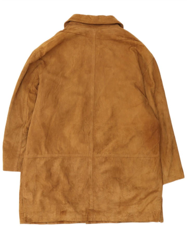 Vintage muški kaput od brušene kože IT 54 2XL smeđa koža