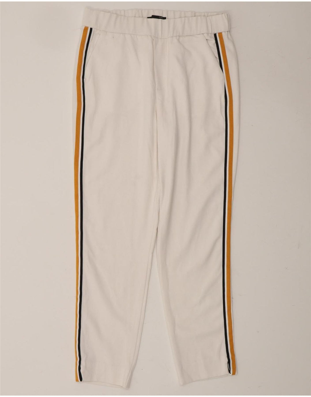 ZARA Womens Slim Chino Trousers Small W26 L25 White