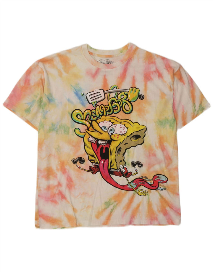 Pull & Bear Muška majica kratkih rukava s grafikom SpongeBob, velika šarena kravata