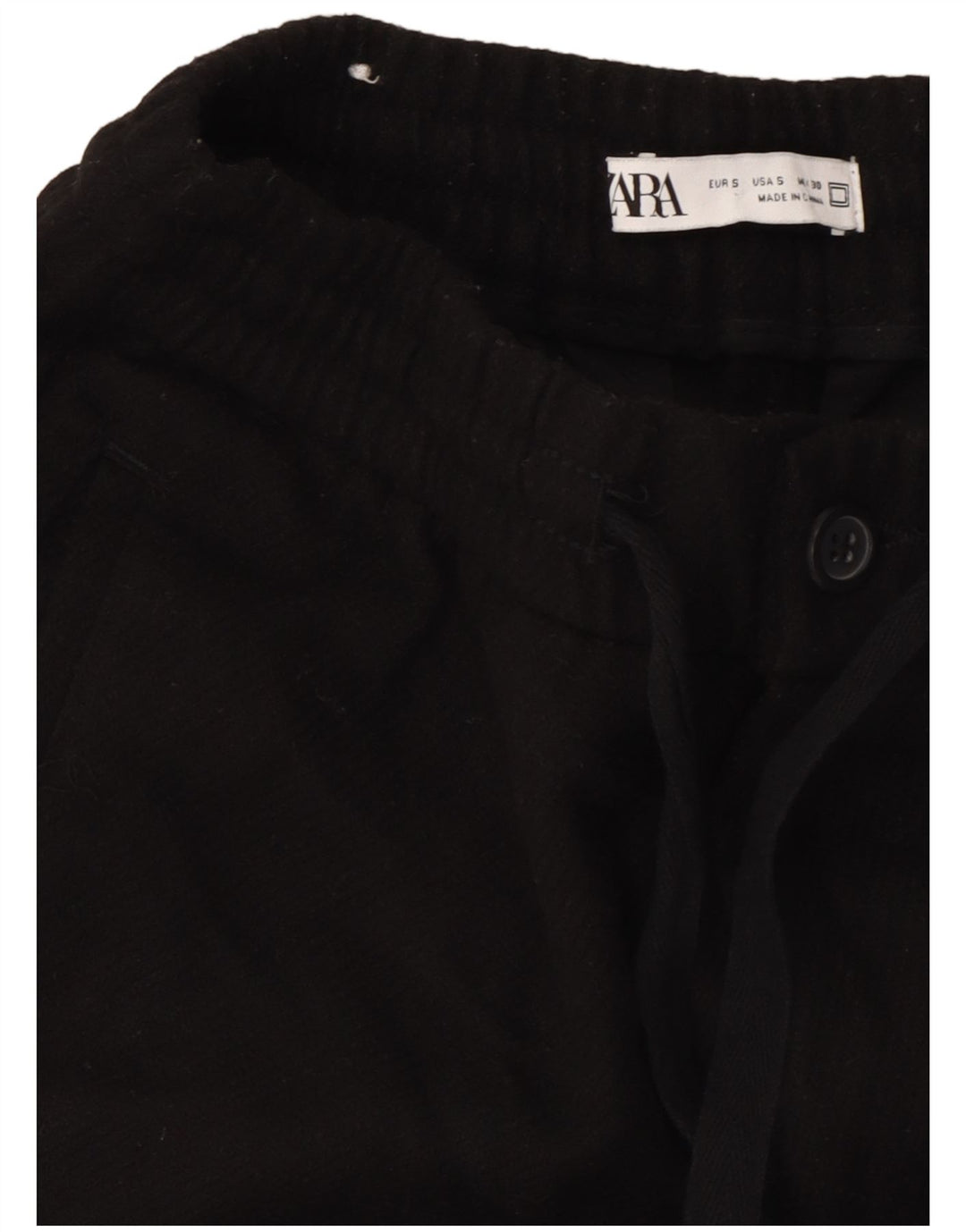 Zara muške sužene chino hlače male W30 L26 crni poliester