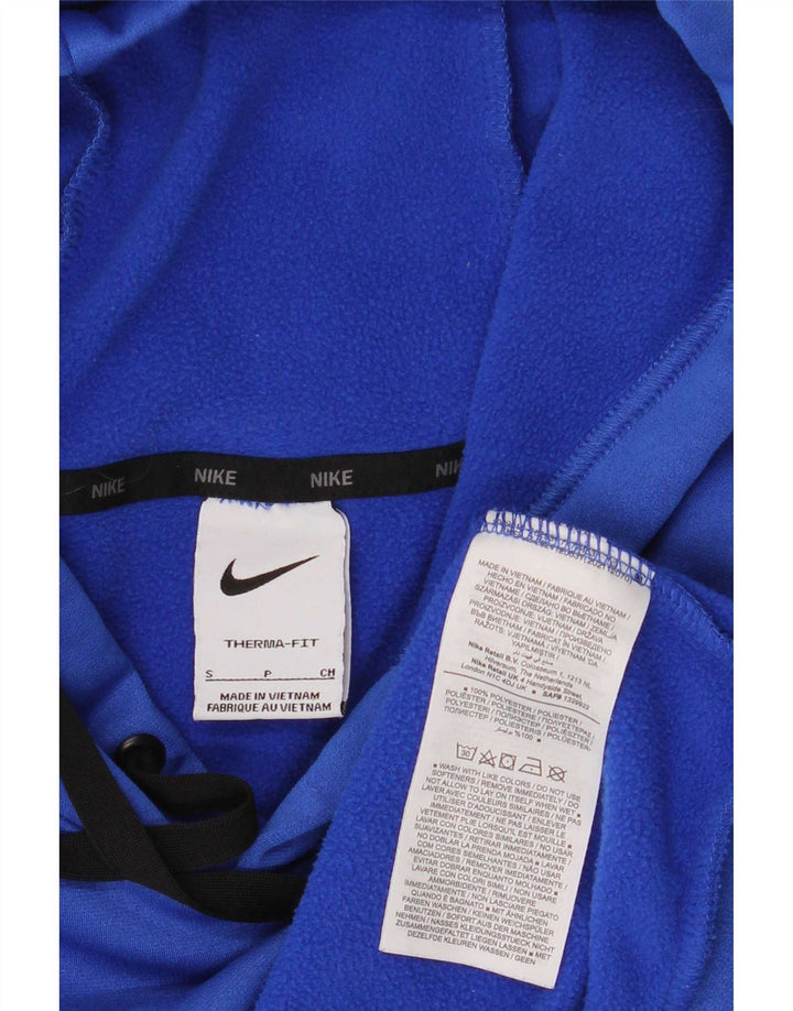 Nike muška majica s kapuljačom Therma-Fit mala plava od poliestera