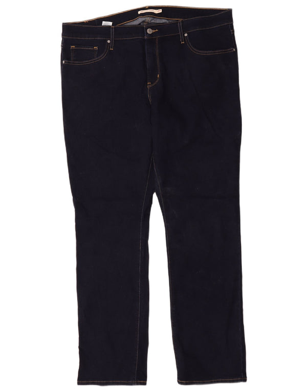 Levi's ženske ravne traperice 314 za oblikovanje US 18 2XL W36 L31 tamnoplavi pamuk