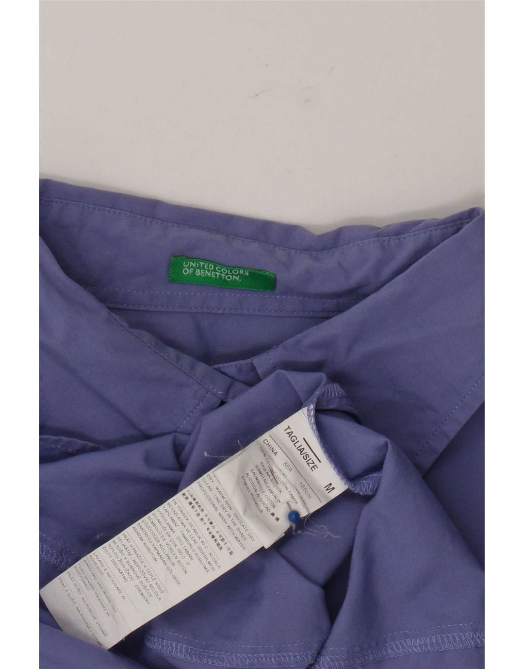 Benetton ženska košulja UK 14 srednje ljubičasta pamuk