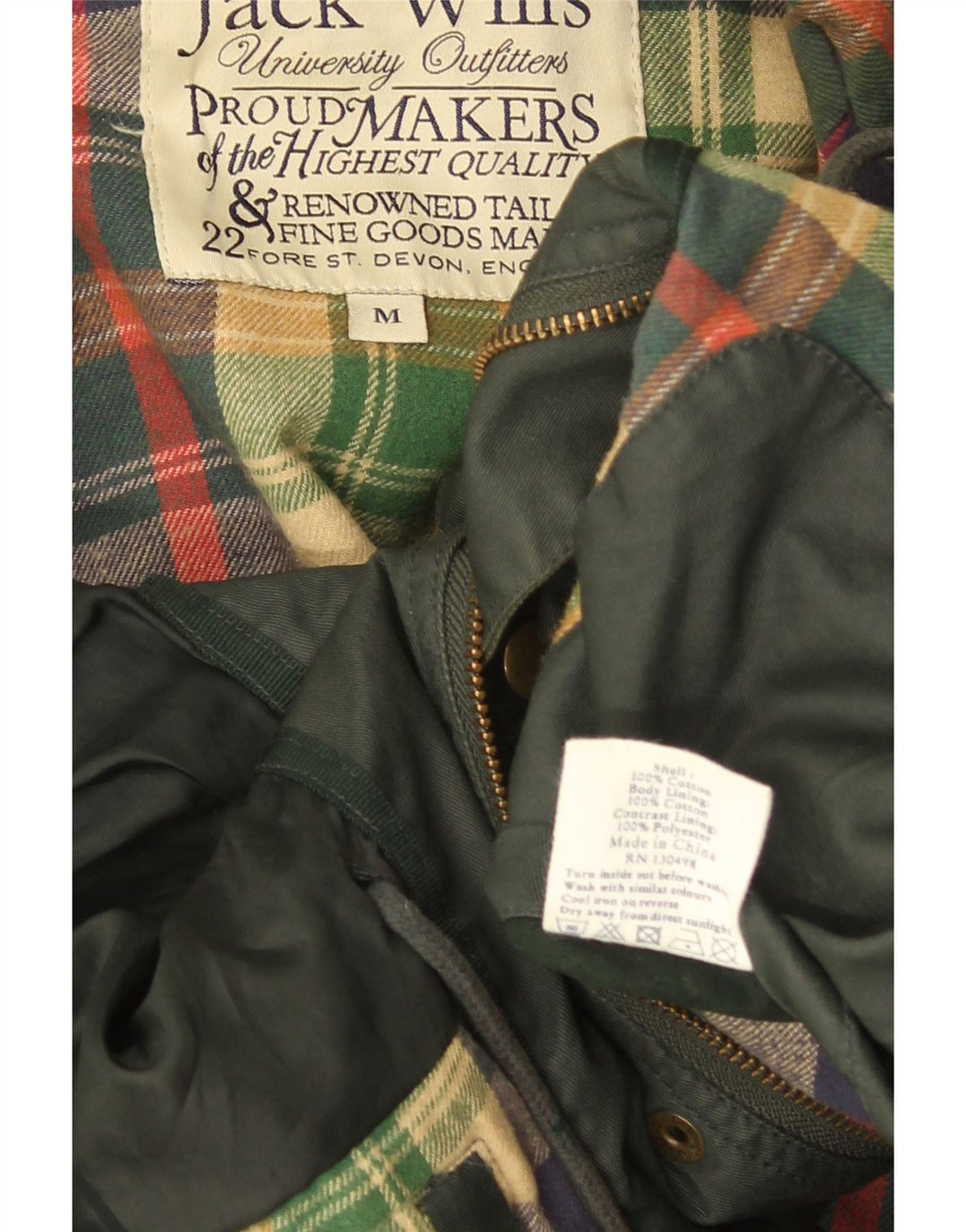 Jack Wills muška pomoćna jakna s kapuljačom UK 38 Srednje zeleni poliester