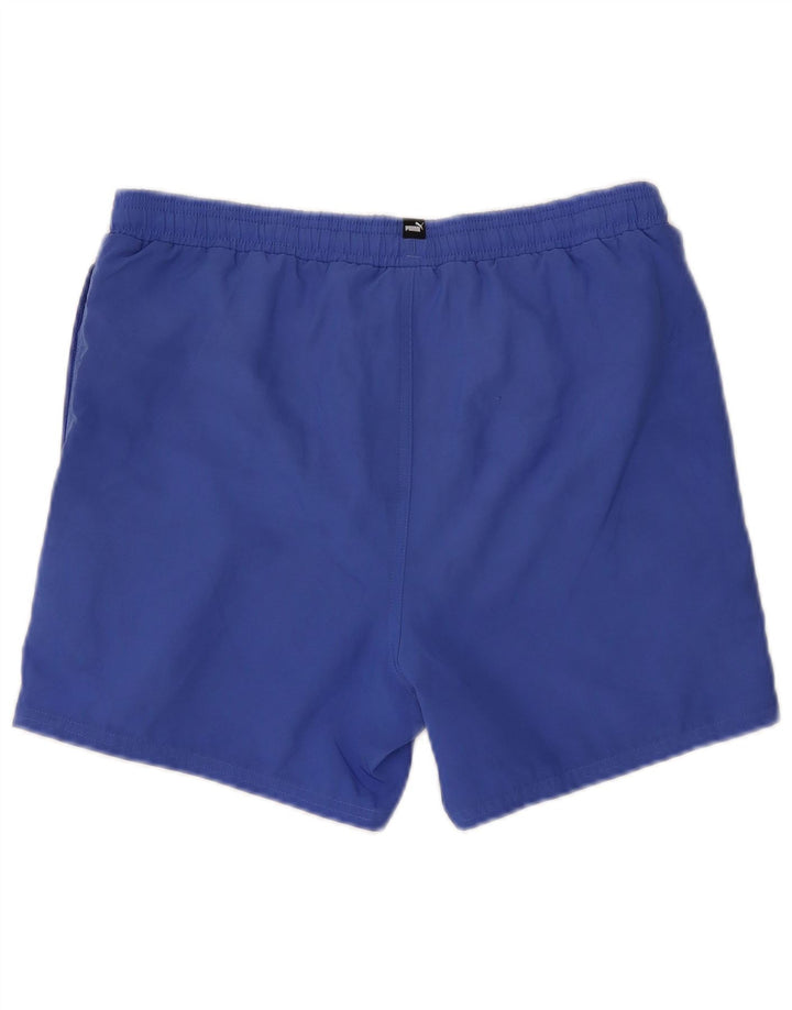 PUMA Boys Graphic Sport Shorts 15-16 Years Blue Polyester