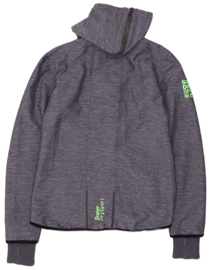 Superdry ženska vjetrovka s kapuljačom UK 14 srednje tamnoplavi najlon