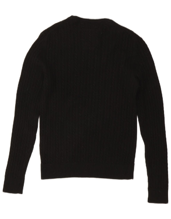 SUPERDRY ženski džemper s okruglim izrezom UK 12 Srednja crna vuna