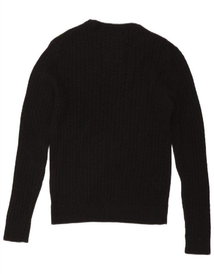 SUPERDRY ženski džemper s okruglim izrezom UK 12 Srednja crna vuna