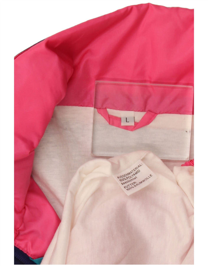 Vintage muška anorak jakna UK 40 Large Pink Colourblock Poliamid