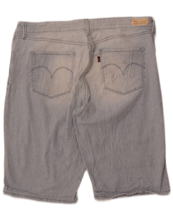 Levi's ženske ležerne kratke hlače visokog struka US 14 XL W36 pamuk s plavim prugama