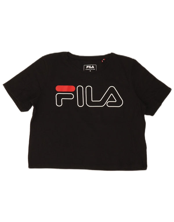 Fila ženska majica kratkih rukava s grafičkim motivima, UK 10, mali crni pamuk