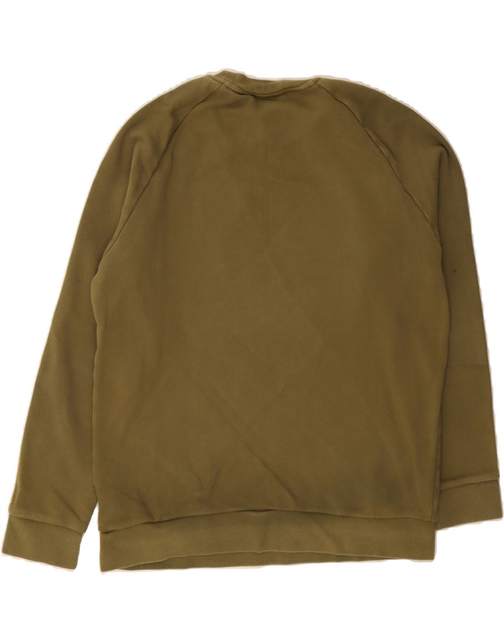 ADIDAS Mens Graphic Sweatshirt Jumper Medium Khaki Cotton Vintage Adidas and Second-Hand Adidas from Messina Hembry 