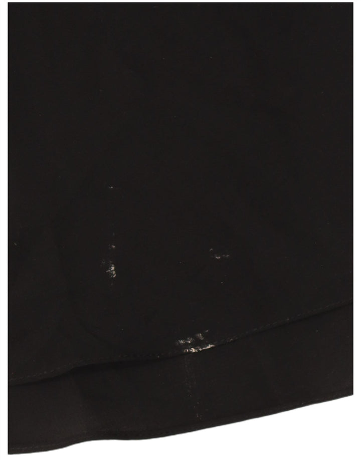 ZARA ženska haljina A-kroja s volanima sprijeda UK 18 XL crni poliester