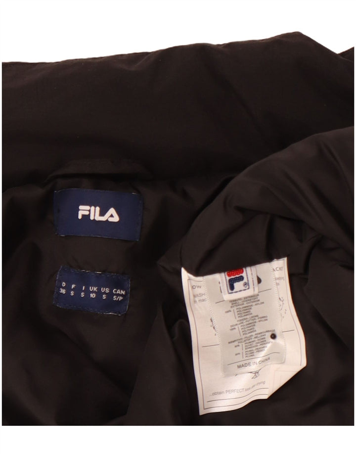 FILA Ženska podstavljena jakna UK 10 Mala crna poliamidna
