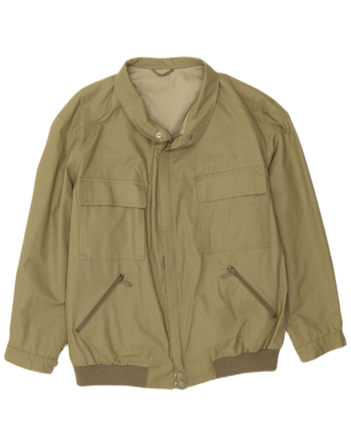 Vintage muška bomber jakna IT 60 5XL zeleni poliester