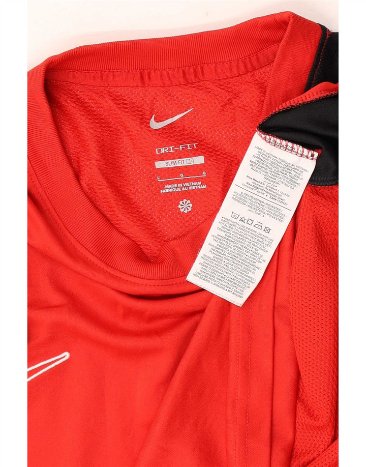 Nike Dri Fit majica kratkih rukava velika crvena poliesterska boja