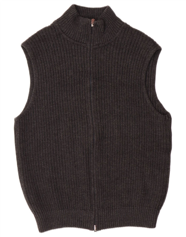 Bramante muški kardigan džemper srednje sive djevičanske vune