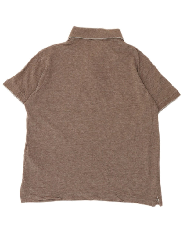 Paul & Shark Mens Regular Fit Polo Shirt Medium Brown Cotton