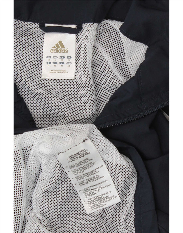 Adidas ženska gornja jakna za trenirku UK 10 Mala tamnoplava poliester