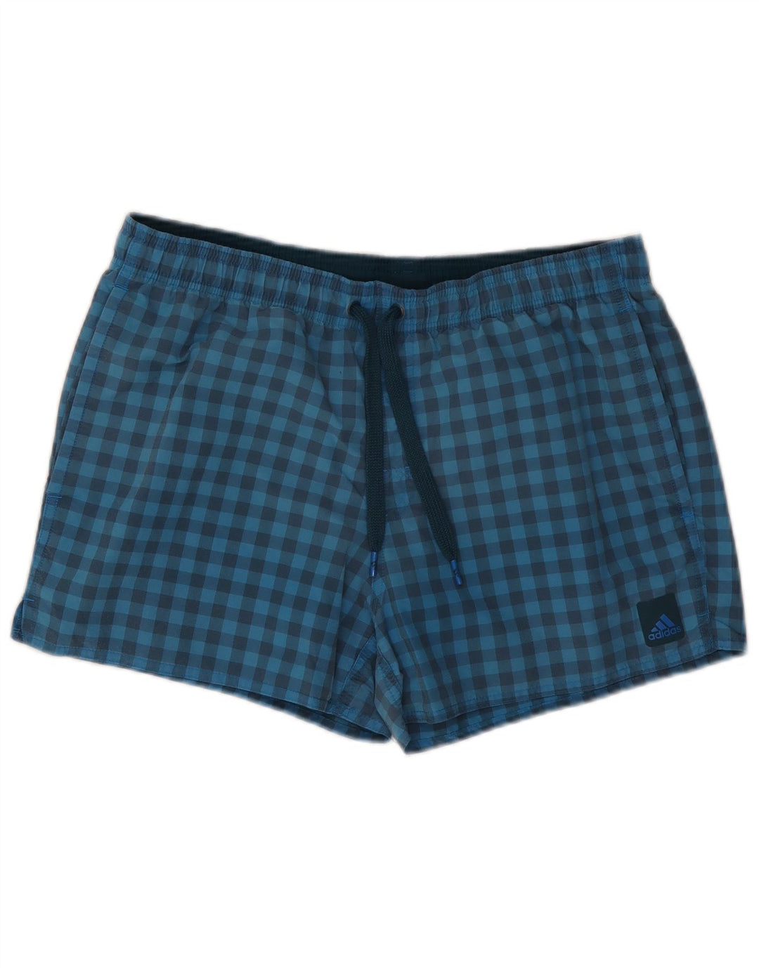 Adidas muške kratke hlače za kupanje srednje plave boje od gingham poliestera