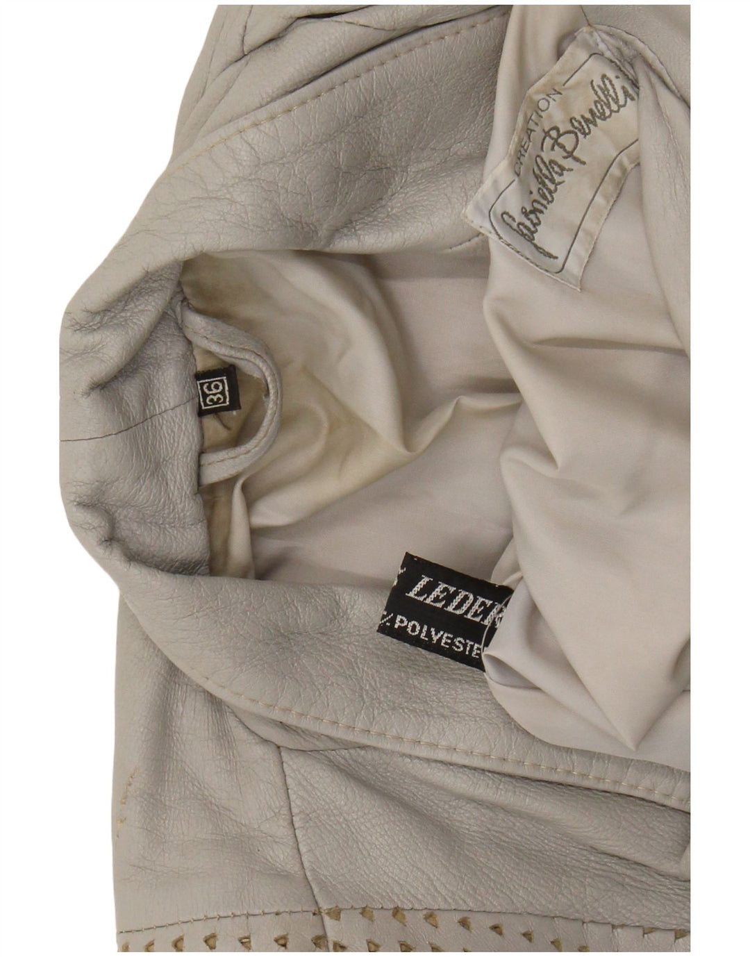 GABRIELLA BENELLI Velika ženska jakna EU 36 mala siva koža