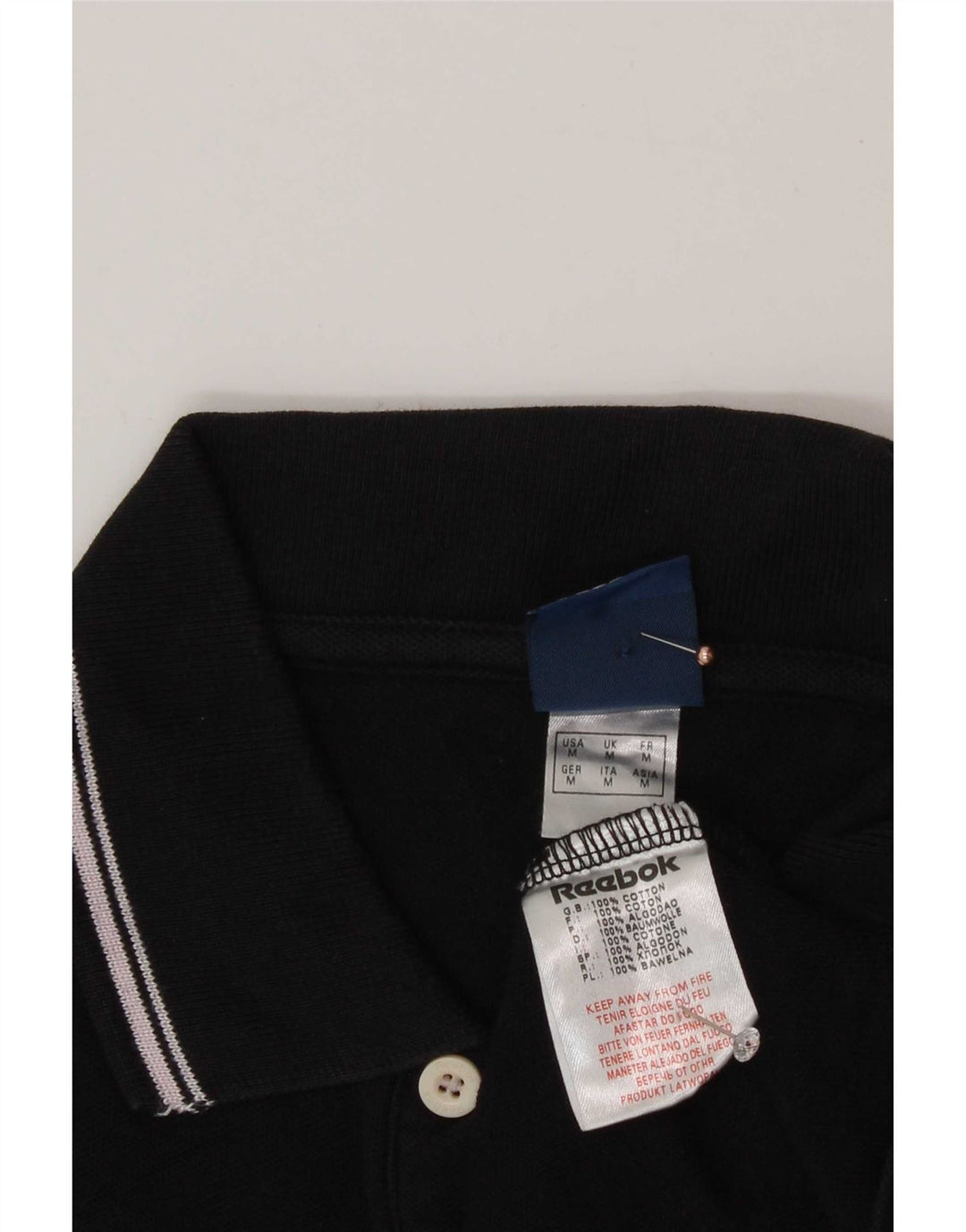 Reebok muška polo majica Medium Black Cotton
