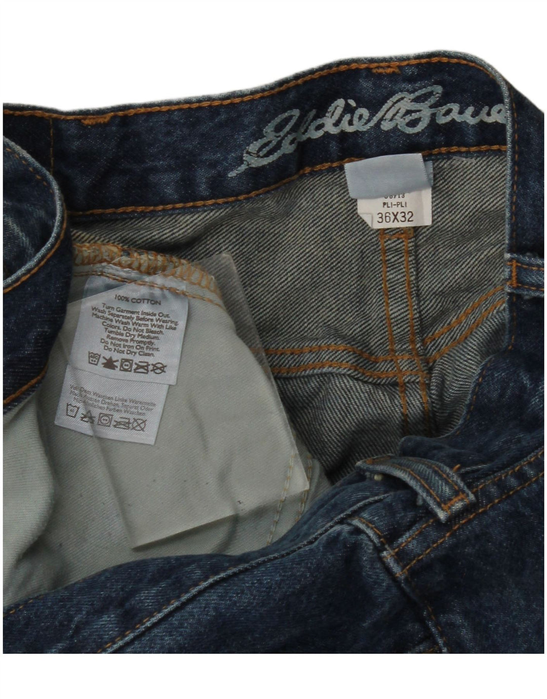 Eddie Bauer ženske ravne traperice W36 L32 plavi pamuk