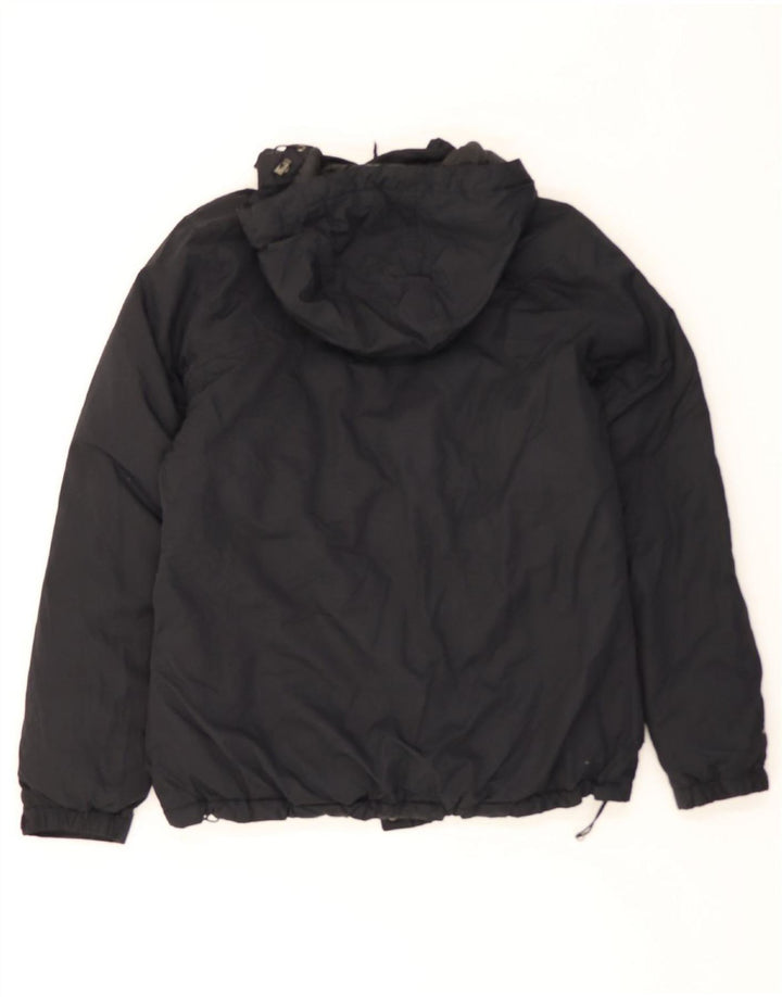 EDDIE BAUER Womens Hooded Windbreaker Jacket UK 16 Large Black Polyester Vintage Eddie Bauer and Second-Hand Eddie Bauer from Messina Hembry 