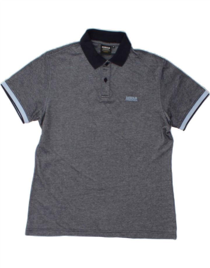 BARBOUR Mens Tailored Fit Polo Shirt Medium Navy Blue Vintage Barbour and Second-Hand Barbour from Messina Hembry 