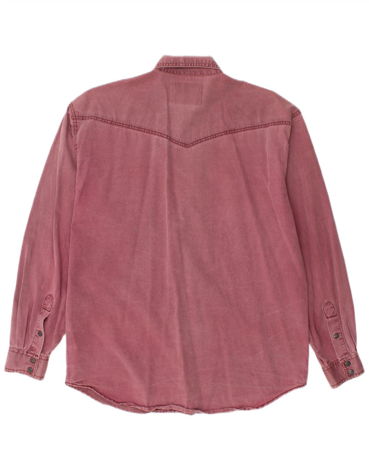 WRANGLER Muška Western traper košulja Mala bordo pamuk