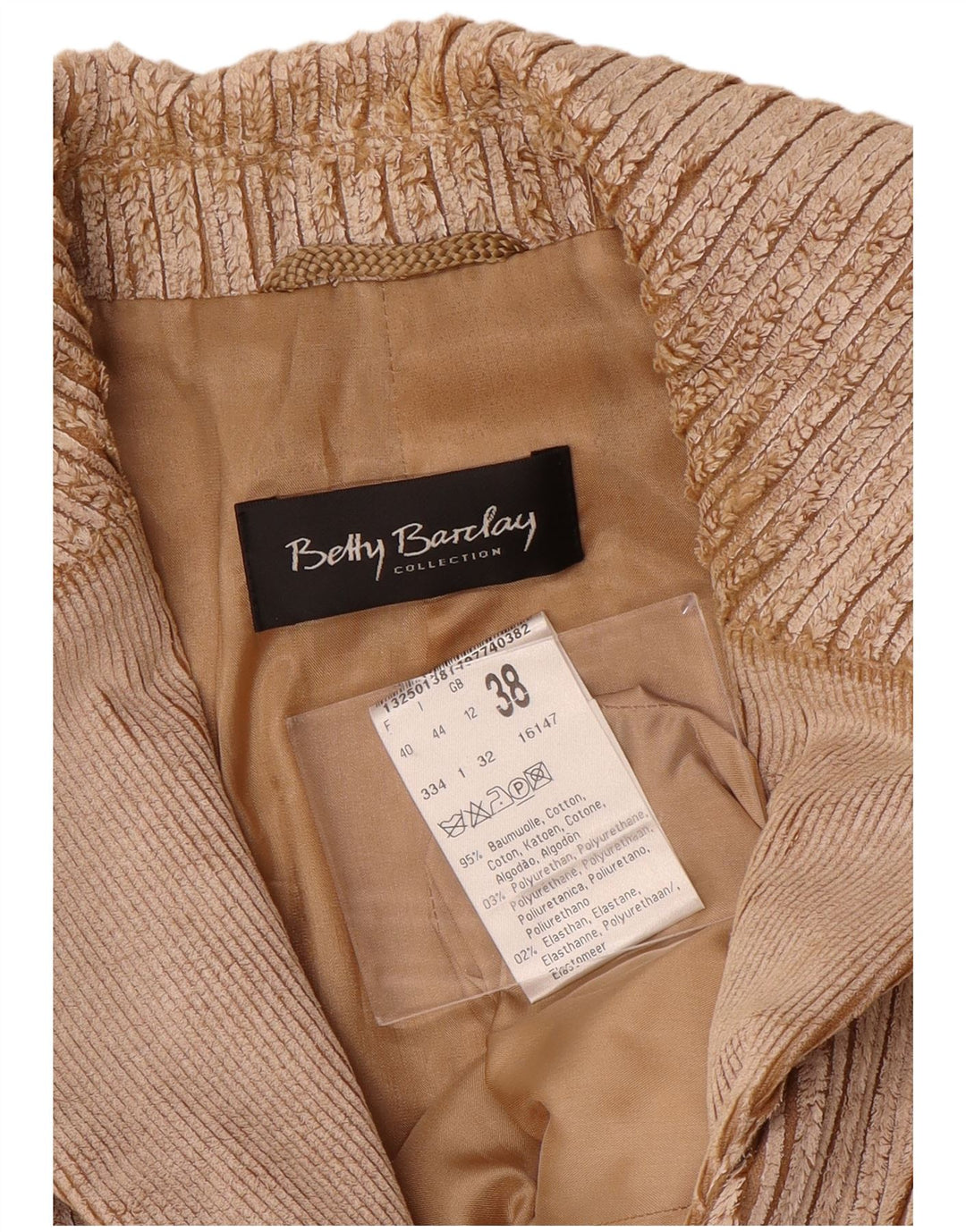 Ženska jakna Betty Barclay UK 12 srednje bež poliuretan