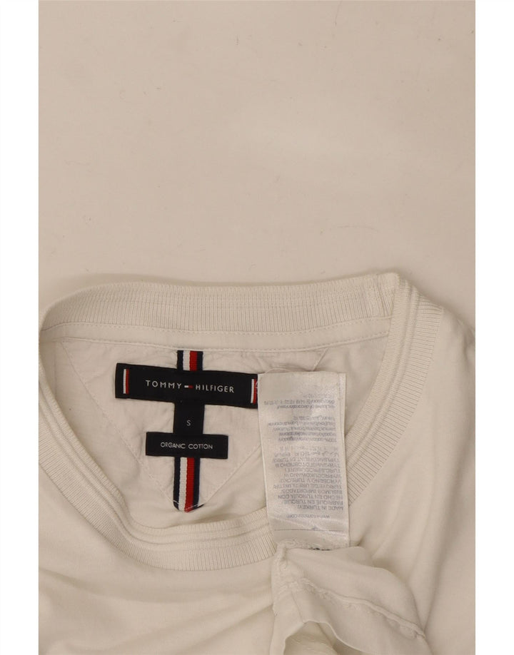 TOMMY HILFIGER Ženska majica kratkih rukava UK 10 Mali bijeli pamuk