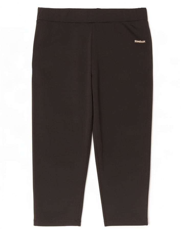 Reebok ženske Capri tajice UK 12 Srednje crni poliester
