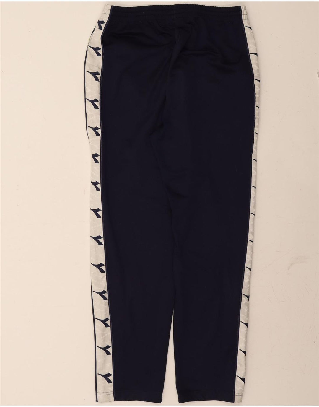 DIADORA Mens Tracksuit Trousers Small Navy Blue Colourblock Polyester Vintage Diadora and Second-Hand Diadora from Messina Hembry 