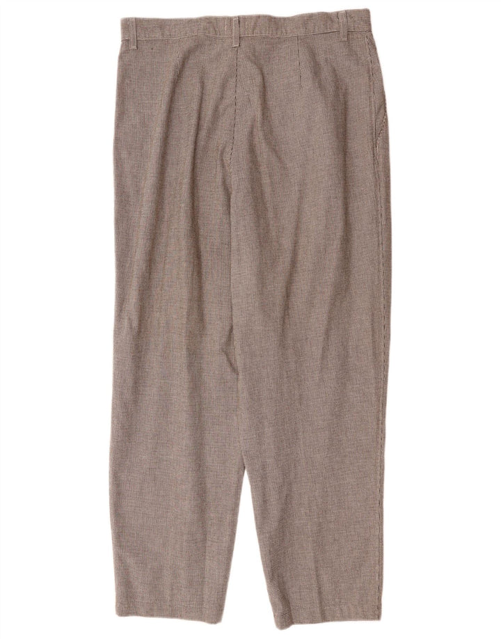 LEE Ženske chino hlače s klinovima US 18 2XL W36 L28 Smeđe Houndstooth