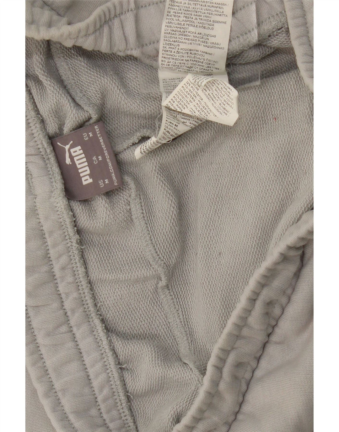 PUMA muške trenirke s grafičkim motivima, hlače za trčanje srednje sive boje