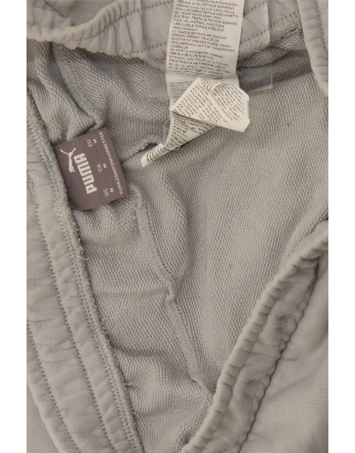 PUMA muške trenirke s grafičkim motivima, hlače za trčanje srednje sive boje