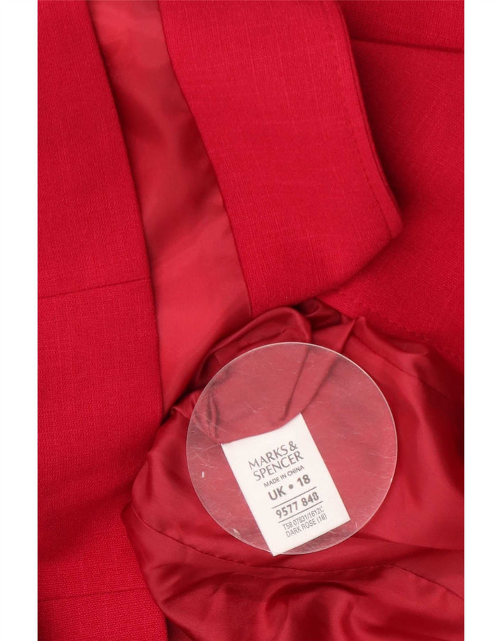Marks & Spencer ženska jakna sa 2 gumba UK 18 XL ružičasti poliester