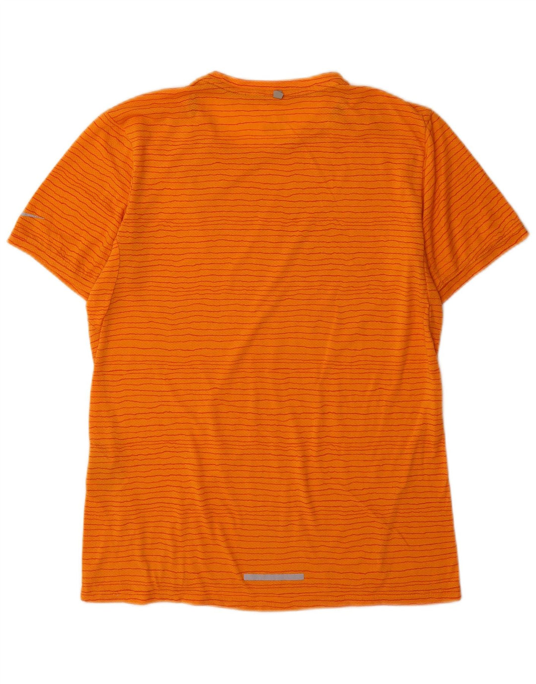 Nike Dri Fit T-Shirt Top srednje narančaste pruge od poliestera