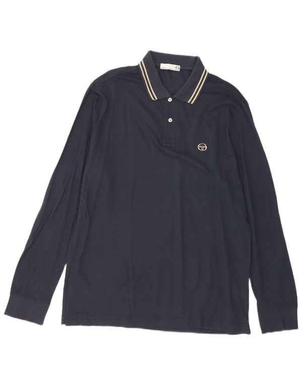 SERGIO TACCHINI Muška Milano polo majica dugih rukava 2XL tamnoplava na pruge
