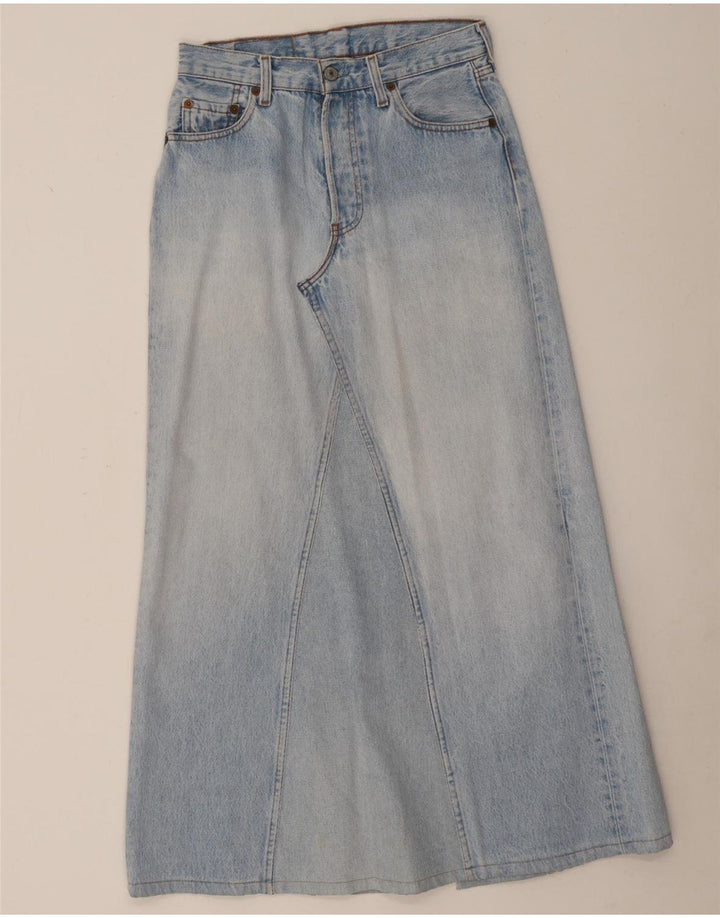 Levi's ženska 501 midi traper suknja W29 mala plava pamuk
