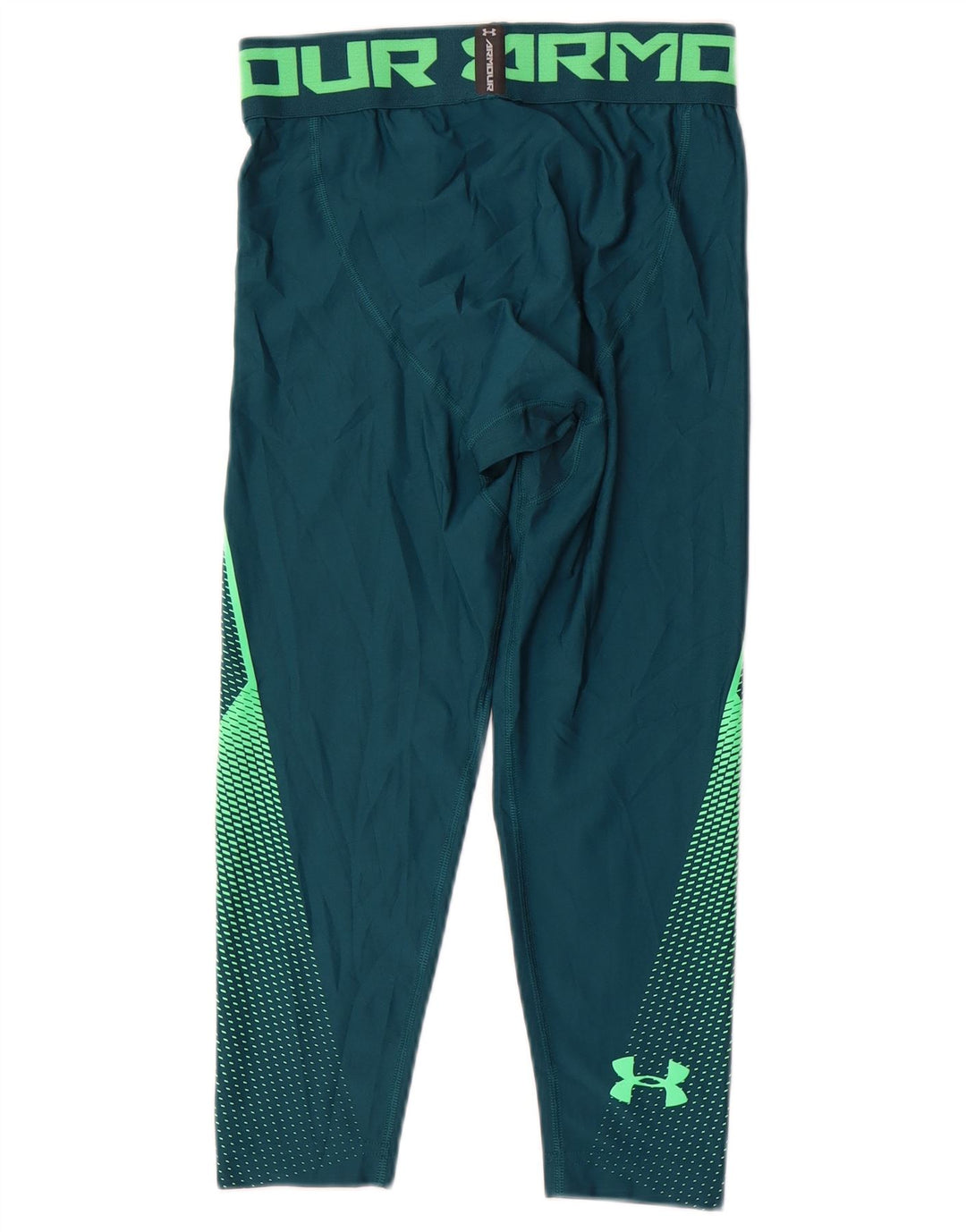 Under Armour muške kompresijske grafičke kapri tajice srednje zelene geometrije