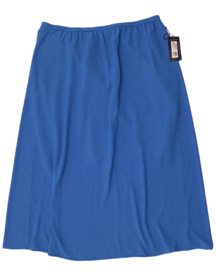 Marks & Spencer ženska suknja A-kroja UK 20 2XL W40 plavi poliester
