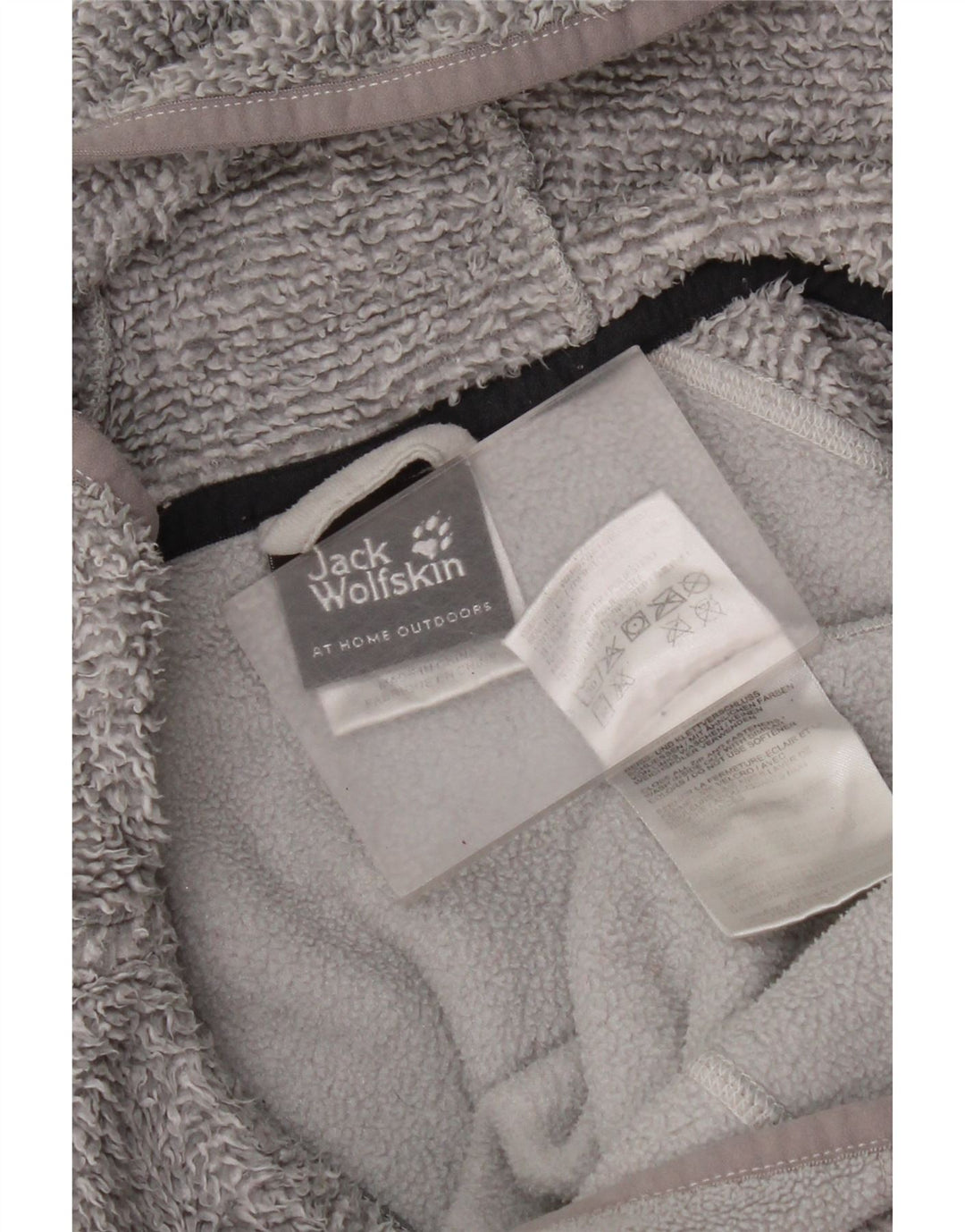 Jack Wolfskin ženska jakna od flisa s kapuljačom UK 12 srednje sivi poliester