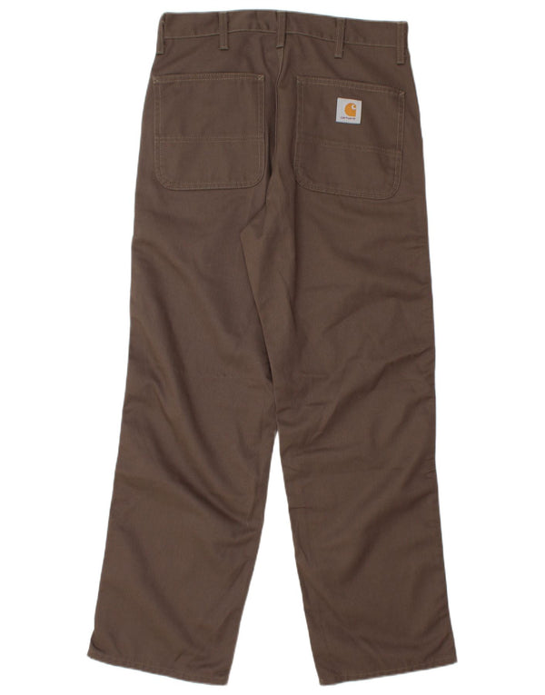 CARHARTT muške ravne chino hlače W30 L32 smeđi poliester